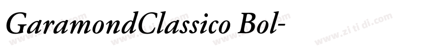 GaramondClassico Bol字体转换